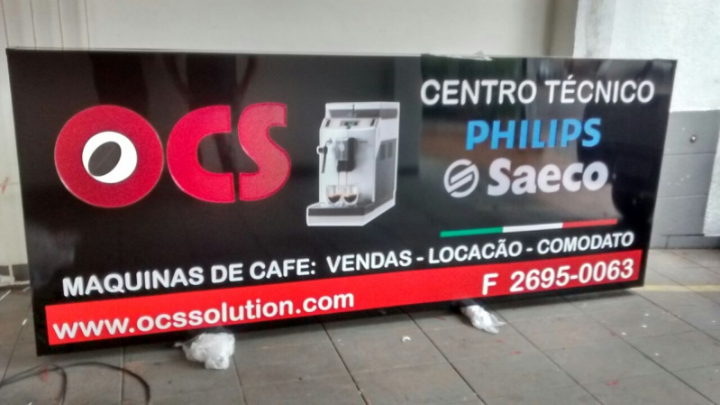 Painel de Acm com Led Penha - Painel Fachada Acm