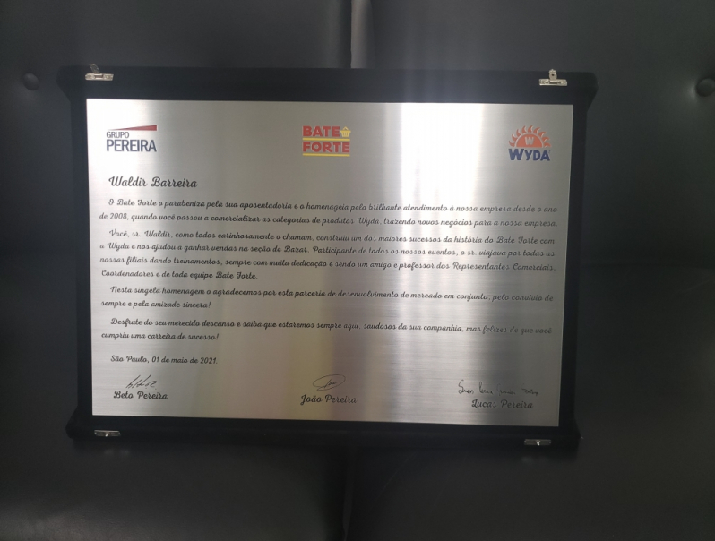 Placa de Aço Inox Adesivadas Butantã - Placas para Condomínios