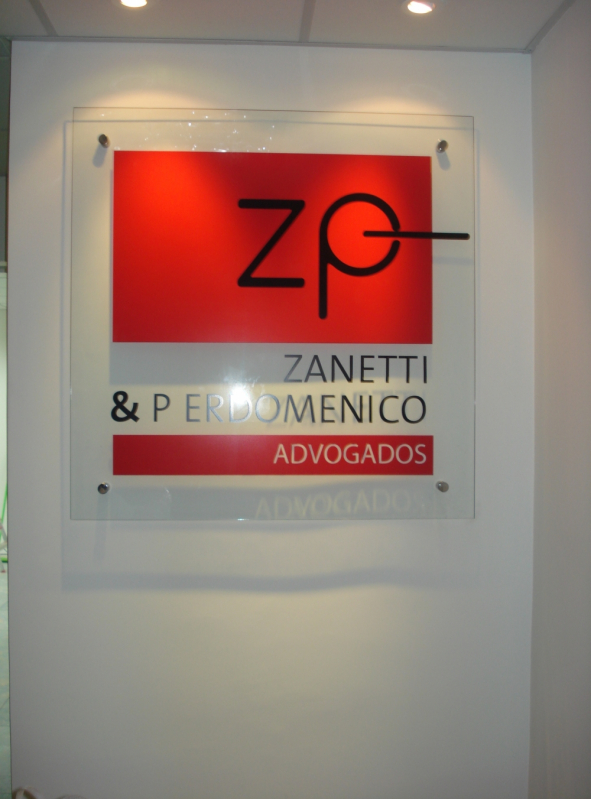 Placa de Acrílico com Logotipo Cotação Vila Mariana - Placa de Acrílico para Recepção