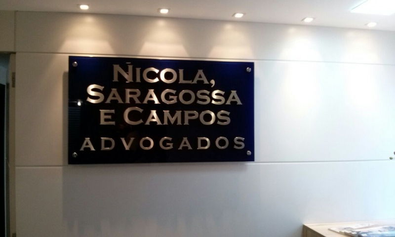 Placa de Acrílico com Logotipo São Domingos - Placa de Acrílico 5mm