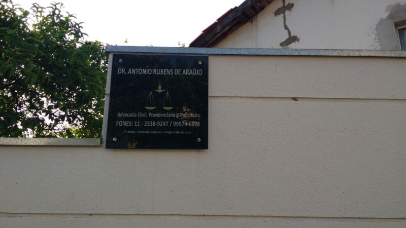 Placa em Vidro Santo Amaro - Placa de Vidro Adesivada