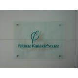placa em acrílico transparente cotação Jardim São Paulo