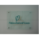 placa em acrílico transparente cotação Jardim Bonfiglioli