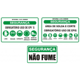 placas de segurança Jabaquara