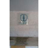 placas de vidro adesivadas Santa Efigênia