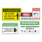 quanto custa placas de segurança Liberdade